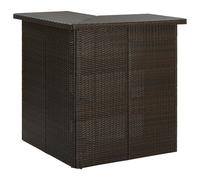 Vidaxl Table D'angle De Bar Marron 100x50x105 Cm Résine Tressée Marron