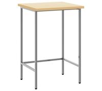 vidaXL Table d'angle Gris 55 x 55 x 85 cm Acier et Bois laminé | Beaucoup de place pour tous tes projets , Cadre en acier robuste et bois d'ingénierie durable ,