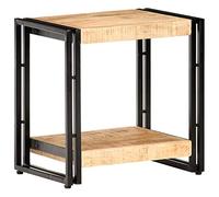 vidaXL Table d'Appoint Table de Chevet Table de Canapé Meuble de Salon Bout de Canapé Chambre Maison Intérieur 40x30x40 cm Bois de Manguier Brut