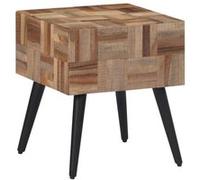 vidaXL Table d'appoint 40x40x45 cm teck de récupération massif 358522 Marron G