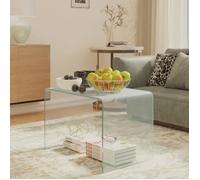 vidaXL Table d'appoint 40x40x60 cm Verre trempé