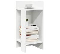 vidaXL Table d'appoint avec étagère 25,5x27x60 cm Blanc