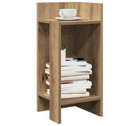 Vidaxl Table D'appoint Avec Étagère Chêne Artisanal 25,5x27x60 Cm Multicolore