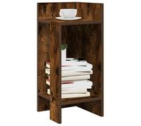 Vidaxl Table D'appoint Avec Étagère Chêne Fumé 25,5x27x60 Cm Multicolore