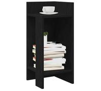 vidaXL Table d'appoint de canapé avec étagère Noir 25,5x27x60 cm