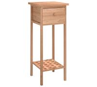 Vidaxl Table D'appoint Avec Tiroir 25x25x60 Cm Bois Massif De Noyer Marron