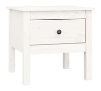 Bijzettafel 50x50x49 cm massief grenenhout wit813796