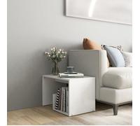 vidaXL Table d'appoint Blanc 59x36x38 cm Aggloméré