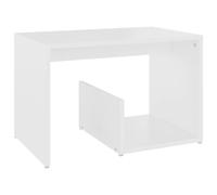 Vidaxl Table D'appoint Blanc 59x36x38 Cm Aggloméré Blanc