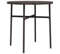 vidaXL Table d'appoint brune 45 cm Poly rotin