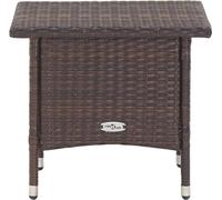 vidaXL Table d'appoint brune 50x50x47 cm Poly rotin