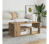 vidaXL Table d'appoint chêne artisanal 100x50x40 cm bois d'ingénierie Détendez-vous et profitez du bon temps avec la famille et les amis autour de cette table basse ! Matériau stable et durable : le b