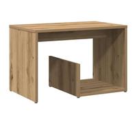vidaXL Table d'appoint chêne artisanal 59×36×38 cm bois d'ingénierie Marron 856541