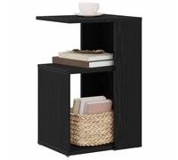 vidaXL Table d'appoint en chêne noir – bois d'ingénierie 36 x 30 x 56 cm