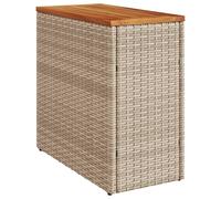 Vidaxl Table D'appoint De Jardin Dessus En Bois Beige 58x27,5x55 Cm