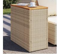 vidaXL Table d'appoint de jardin 366072 – Dessus en bois beige 58×27,5×55 cm