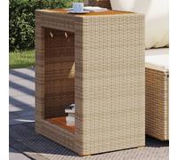 Vidaxl Table D'appoint De Jardin Dessus En Bois Beige 60x40x75 Cm