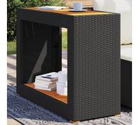Vidaxl Table D'appoint De Jardin Dessus En Bois Noir 100x40x75 Cm