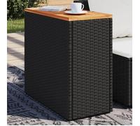 vidaXL Table d'appoint de jardin dessus en bois noir 58x27,5x55 cm 365983