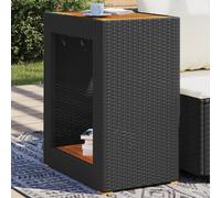 Vidaxl Table D'appoint De Jardin Dessus En Bois Noir 60x40x75 Cm