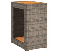 Table d appoint de jardin dessus en bois gris 60x40x75 cm