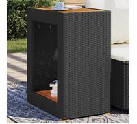 Vidaxl Table D'appoint De Jardin Dessus En Bois Noir 60x40x75 Cm