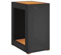 Vidaxl Table D'appoint De Jardin Dessus En Bois Noir 60x40x75 Cm