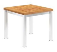 Vidaxl Table D'appoint De Jardin 45x45x38 Cm Bois D'acacia Et Inox