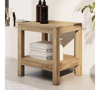 vidaXL Table d'appoint de salle de bain 45x35x45cm bois de teck solide Marron