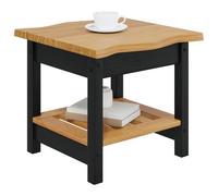 vidaXL Table d'appoint EKAI Noir 50 x 50 x 45,5 cm Bois de pin Massif