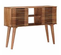 vidaXL Table d'appoint faite main Marron Teck 100 x 30 x 75 cm, Table d'appoint rectangulaire artisanale, design compact, bois acacia unique, accent stylé
