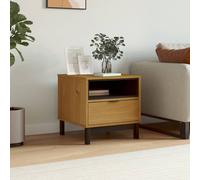 Vidaxl Table D'appoint Flam 50x50x50 Cm Bois De Pin Massif Marron