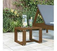 Table d appoint jardin marron miel 40x38x28,5cm bois massif pin G