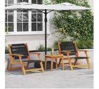 vidaXL Table d'appoint Marron Bois d'Acacia Massif, Mobilier de Jardin Moderne, Ensemble extérieur, sièges en Acacia, Ambiance Simple et Fonctionnelle, élégant