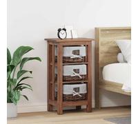 vidaXL Table d'appoint Marron Bois massif d'acajou