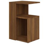vidaXL Table d'appoint marron imitation chêne 36x30x56 cm Matériau dérivé du bois