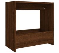vidaXL Table d'appoint marron imitation chêne 50x26x50 cm Matériau dérivé du bois