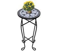 vidaXL Table d'appoint Mosaïque Noir et blanc 41129