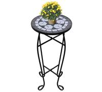 vidaXL Table d'appoint Mosaïque Noir et blanc 41129