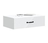 vidaXL Table d'appoint murale Blanc 59 x 34,5 x 17 cm