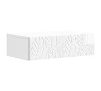 vidaXL Table d'appoint murale Blanc brillant 59 x 34,5 x 17 cm