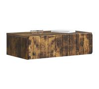 vidaXL Table d'appoint murale, bois de chêne fumé, table de salon moderne, rectangulaire, étagère murale, fonctionnelle, design minimaliste, pour un ordre parfait à la maison