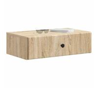 vidaXL Table d'appoint Murale Chêne Sonoma 59 x 34,5 x 17 cm