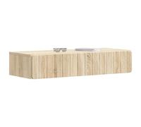 vidaXL Table d'appoint murale, chêne sonoma, 87,5 x 34,5 x 17 cm, table de salon moderne, rectangulaire, étagère murale, fonctionnelle et minimaliste, pour ranger parfaitement la maison