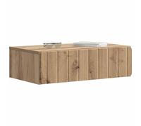 vidaXL Table d'appoint murale en chêne Artisan, 59 x 34,5 x 17 cm, table de salon moderne, rectangulaire, étagère murale, fonctionnelle et minimaliste, pour ranger parfaitement la maison