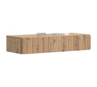 vidaXL Table d'appoint murale en chêne Artisan, 87,5 x 34,5 x 17 cm, table de salon moderne, rectangulaire, étagère murale, fonctionnelle et minimaliste, pour ranger parfaitement la maison