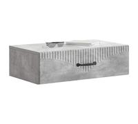 vidaXL Table d'appoint murale Gris béton 59 x 34,5 x 17 cm