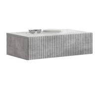 vidaXL Table d'appoint murale Gris béton 59 x 34,5 x 17 cm