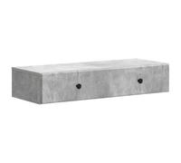 vidaXL Table d'appoint murale Gris béton 87,5 x 34,5 x 17 cm