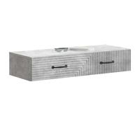 vidaXL Table d'appoint murale Gris béton 87,5 x 34,5 x 17 cm